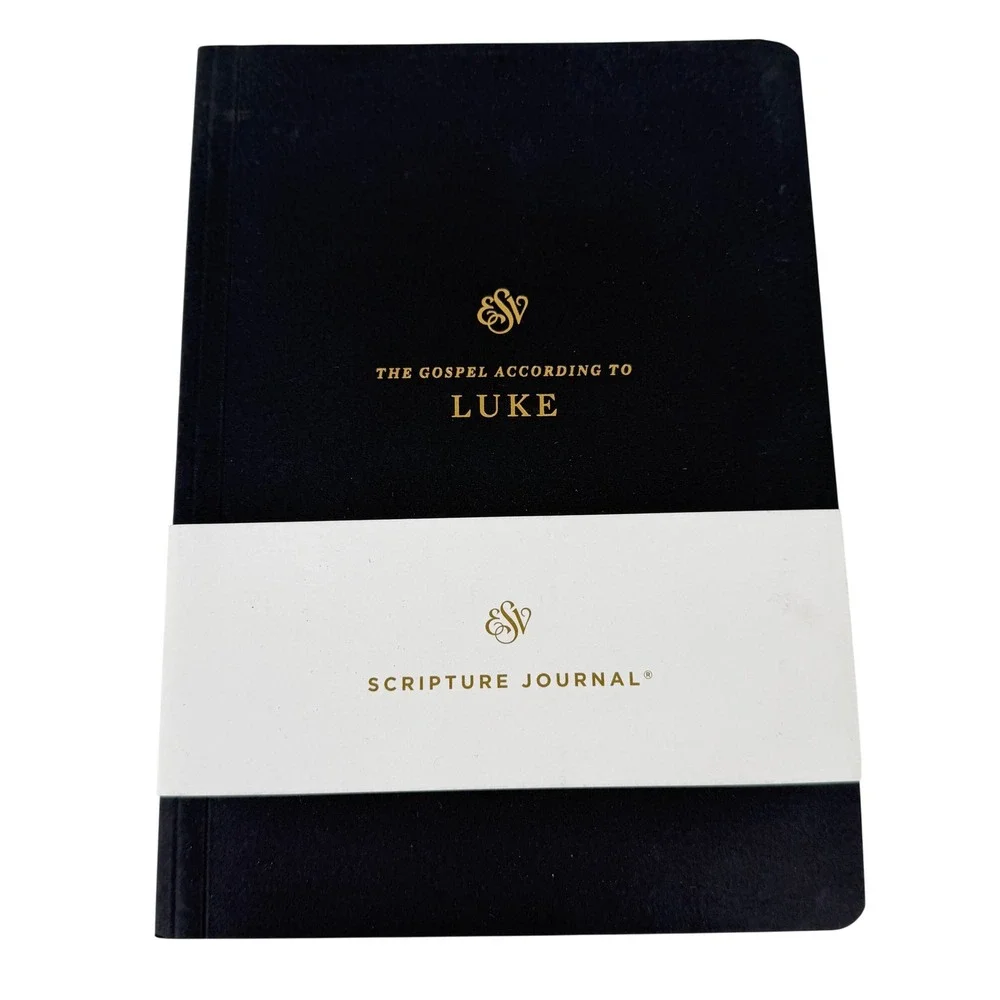 Crossway ESV Scripture Journal Gospel of Luke Paperback Black Gold Foil Accent
